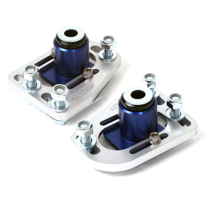 BBK 2525 79-93 fits Mustang Caster Camber Plate Kit - Silver Anodized Finish
