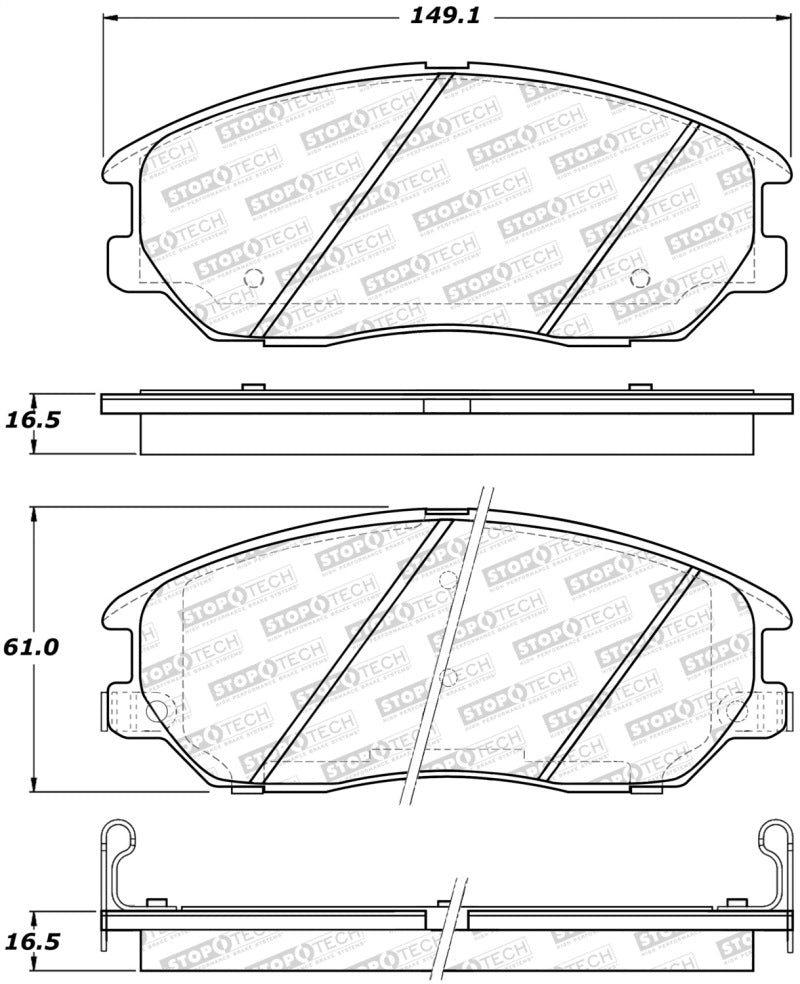 Stoptech 308.1013 Street Brake Pads