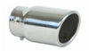 Vibrant 1503 3in Round SS Bolt-On Exhaust Tip Single Wall Angle Cut Rolled Edge