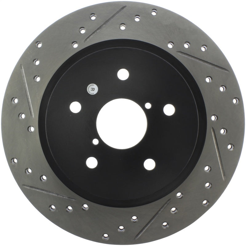 Stoptech 127.47037R 16-17 fits Subaru WRX (w/Eyesight Technology) Sport Slotted & Drilled Rear Right Rotor