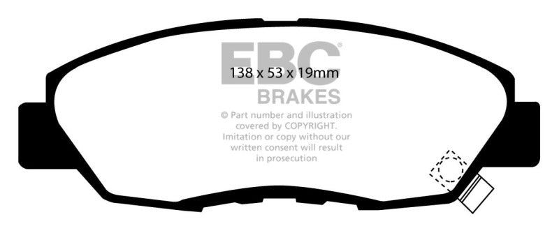 EBC DP2812/2 97 fits Acura CL 2.2 Greenstuff Front Brake Pads