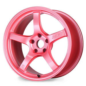 Gram Lights WGCRQ12EPP 57CR 17x9.0 +12 5-114.3 Sakura Pink Wheel (Special Order