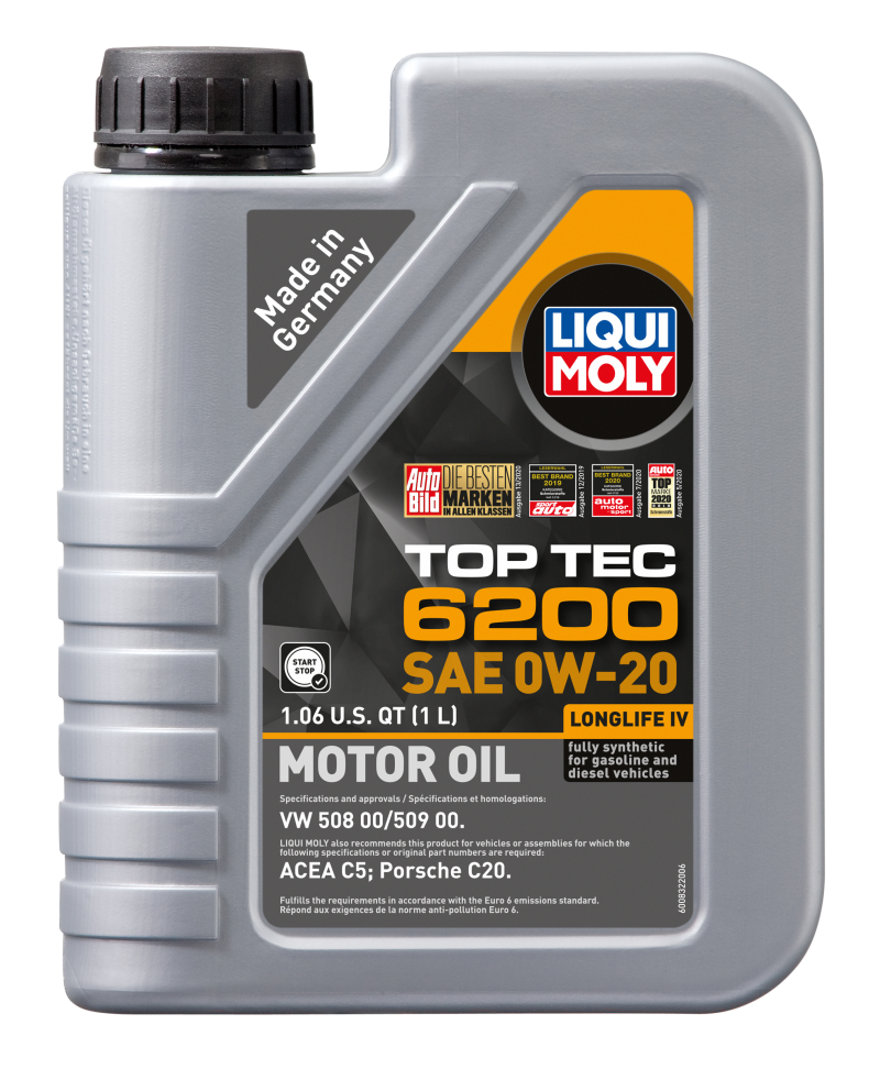 LIQUI MOLY 20236 1L Top Tec 6200 Motor Oil SAE 0W20