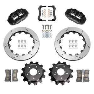 Wilwood 89-02 Nissan Skyline Superlite 4R Rear BBK w/ 13.50in Diameter Slotted Rotor - Black