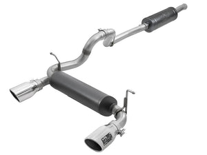 AFE 49-38066-P Series 2.5in 304 SS Cat-Back Exhaust w/ Polished Tips 2018+ fits
