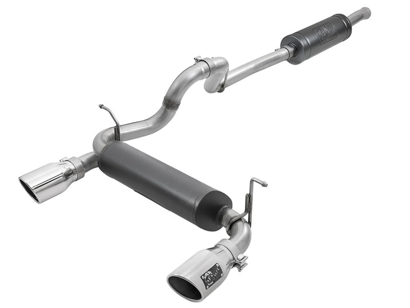 AFE 49-38066-P Series 2.5in 304 SS Cat-Back Exhaust w/ Polished Tips 2018+ fits