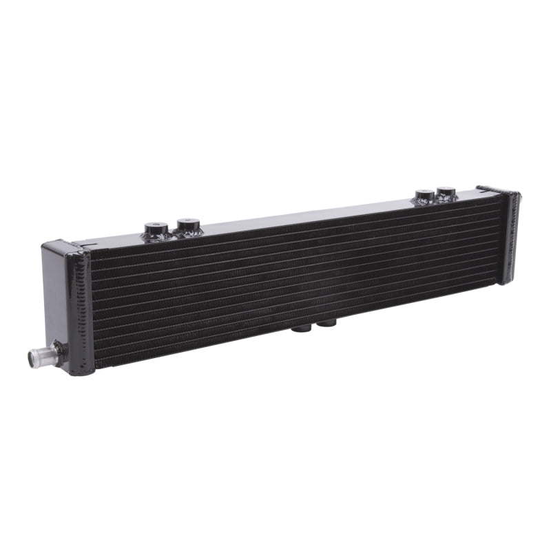 Edelbrock 15406 Heat Exchanger Single Pass Dual Row 22 000 Btu/Hr 26 5In W X 5In H X 2 62In D Black