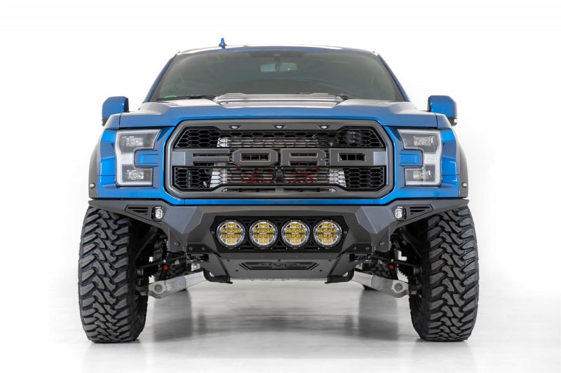 Addictive Desert Designs F110014110103 fits Ford 17-20 F-150 Raptor Bomber Front Bumper w/ 4 Rigid 360 6in Round Mounts