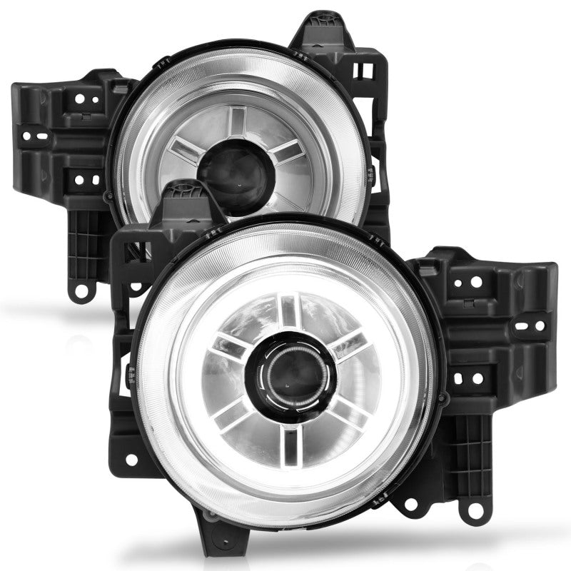 ANZO 111115 2013 fits Toyota 07-20 Fj Cruiser Projector Headlights w/ Halo Chrome