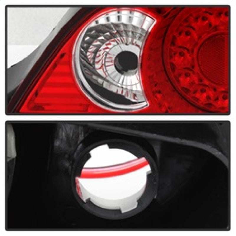 Spyder 5000385 fits Acura 02-04 RSX LED Tail Lights Red Clear ALT-YD-ARSX02-LED