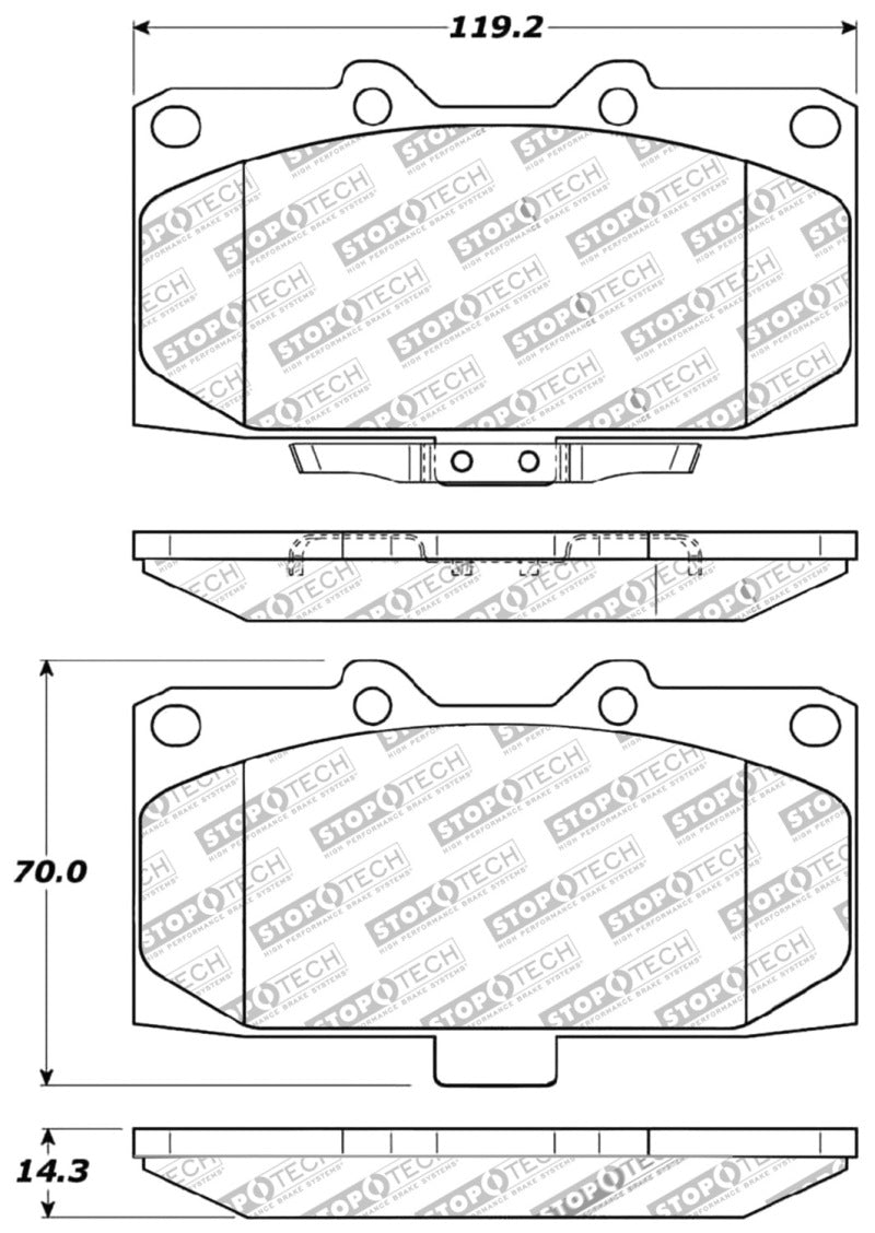 Stoptech 309.1182 Performance fits Subaru Impreza WRX/WRX STi Front Brake Pads