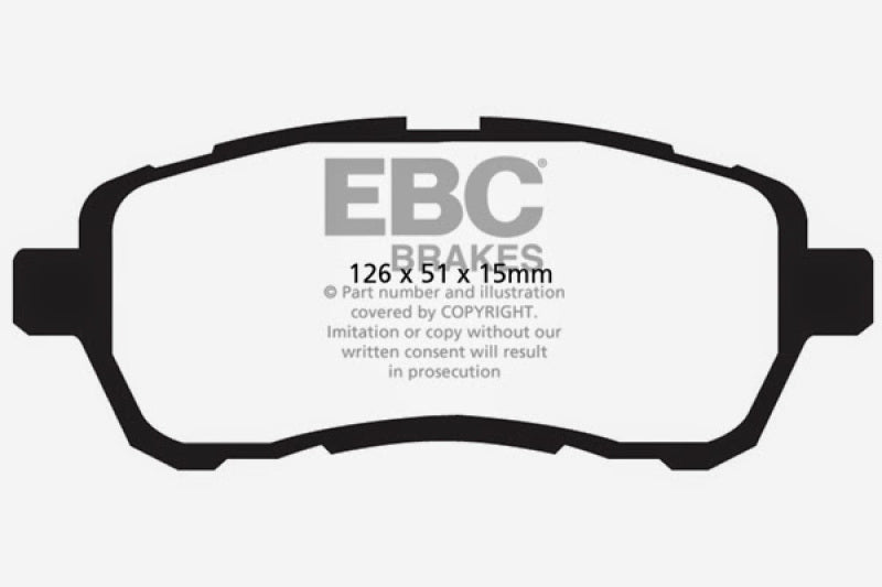 EBC DP22003 10+ fits Mazda 2 1.5 Greenstuff Front Brake Pads