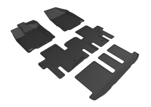 3D MAXpider 2019-2020 fits Hyundai Santa Fe Kagu 2nd Row Floormats - Black