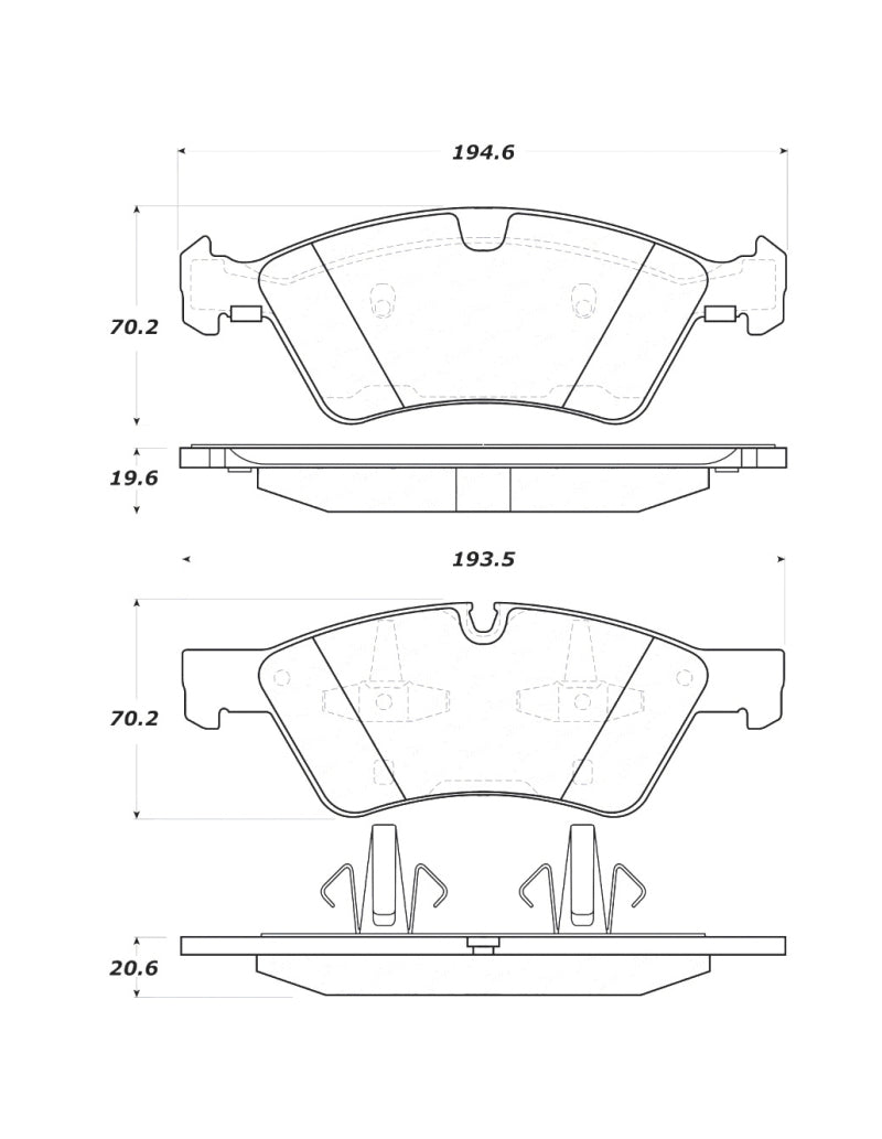 Stoptech 308.1123 Street Touring Brake Pads