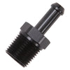Edelbrock 8185 Hose Fittings Straight 1/2In NPT to 3/8In Barb Black Anodize