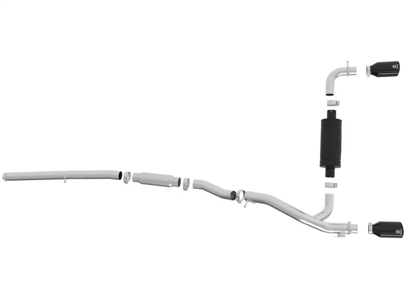 AFE 49-33103-B  3in 304 SS Cat-Back Exhaust System w/ Black Tips 16-18 fits For
