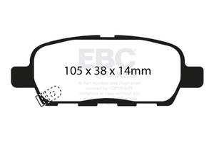 EBC UD905 03-05 fits Infiniti FX35 3.5 Ultimax2 Rear Brake Pads