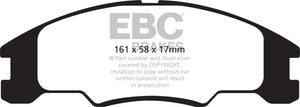 EBC UD1339 10-11 fits Ford Focus 1.6 Ultimax2 Front Brake Pads