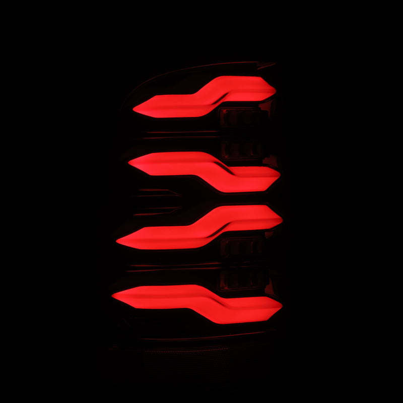 AlphaRex 640004 09-18 fits Dodge Ram Luxx-Series LED Tail Lights Black w/ Act