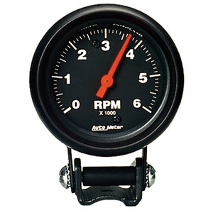 AutoMeter 2891 Autometer Black 2 5/8 inch 6000 rpm Tachometer Mini Tach Gauge