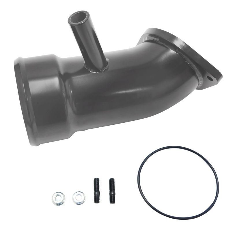 Wehrli WCF100721-BS fits Chevrolet 17-19 6.6L L5P Duramax 3.5in Intake Horn w/PCV Port - Bengal Silver