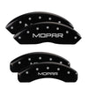 MGP 42019SMOPBK 4 Caliper Covers Engraved Front & Rear fits Mopar Black Finish S