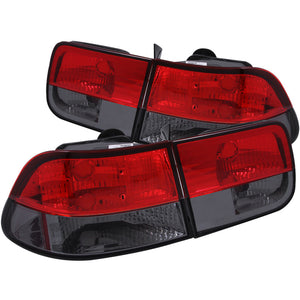 ANZO 221206 1996-2000 fits Honda Civic Taillights Red/Smoke