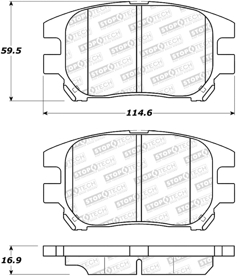 Stoptech 308.093 Street Brake Pads