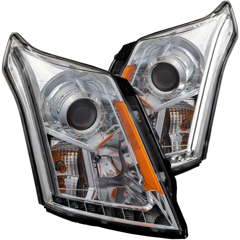 ANZO 111307 2015 fits Cadillac 10-20 Srx Projector Headlights w/ Plank Style Design Chrome