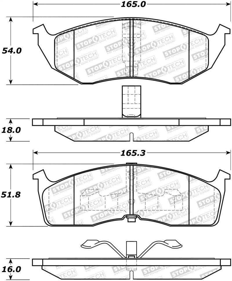 Stoptech 308.0591 Street Brake Pads - Rear