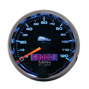 AutoMeter 19340 Autometer Pro-Cycle Gauge Speedo 2 5/8in 120 Mph Elec Black