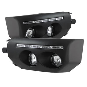 Spyder 5075161 fits Toyota 07-14 FJ Cruiser Fog Lights With LED Daytime Running