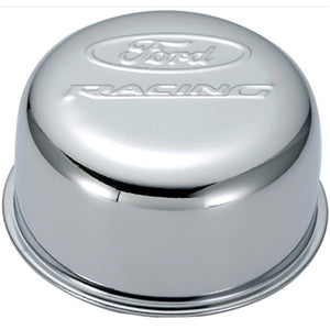 fits Ford Racing 302-200 Chrome Breather Cap w/ Ford Racing Logo - Twist Type
