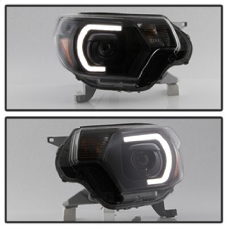 xTune 9037542 fits Toyota Tacoma 12-15 Headlights - Light Bar DRL - Black PRO-J