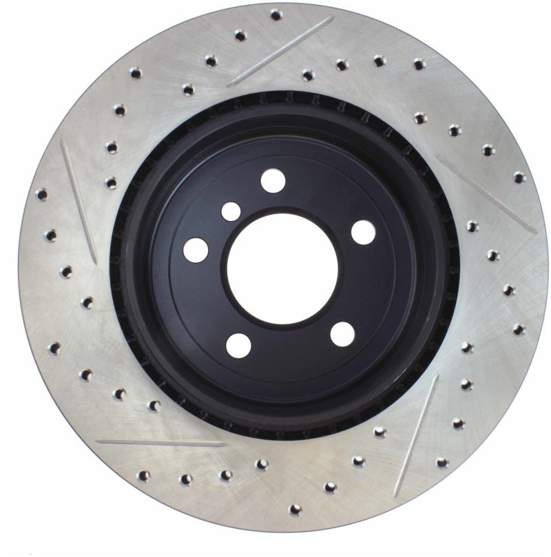 Stoptech 127.34131L 2011-2013 BMW 535i / 2012-2016 BMW 640i Slotted & Drilled Rear Left Brake Rotor