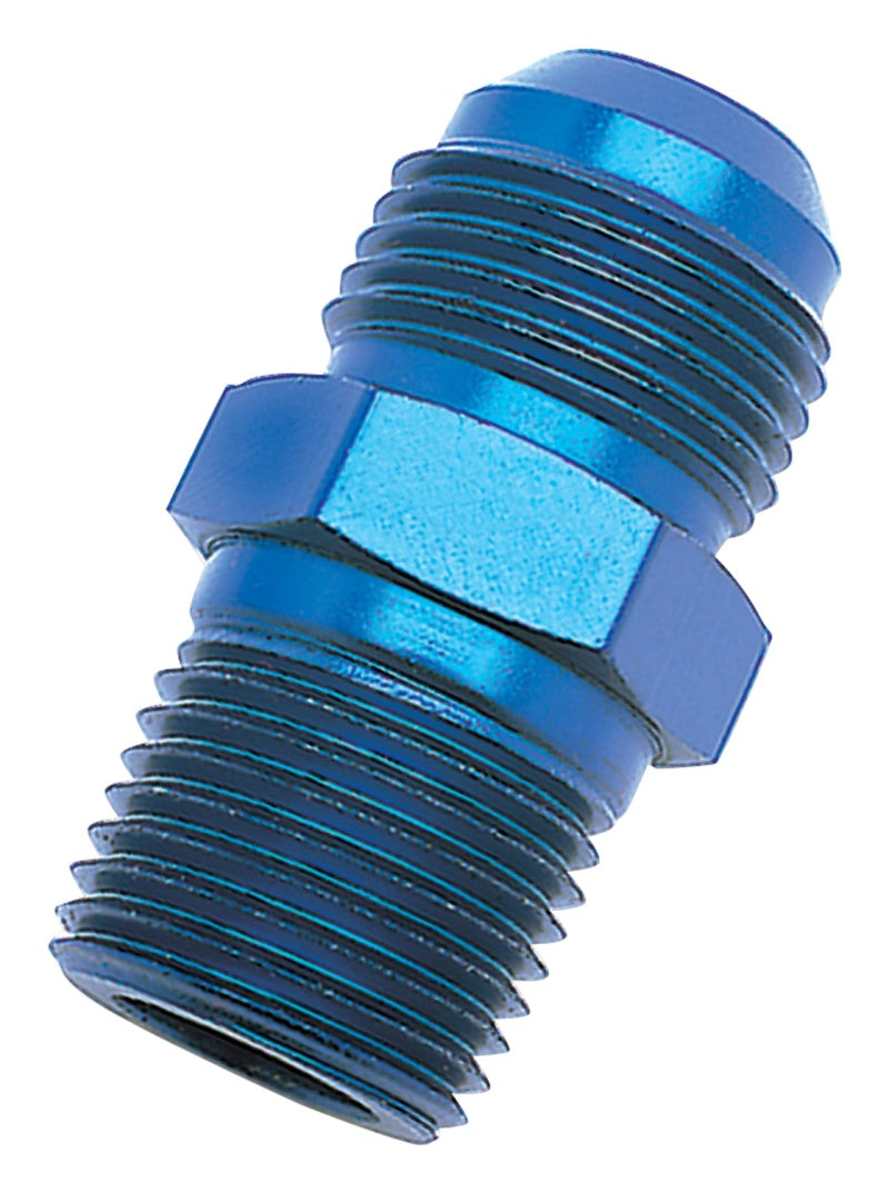 Russell 660480 Performance -8 AN to 3/8in NPT Straight Flare to Pipe (Blue)