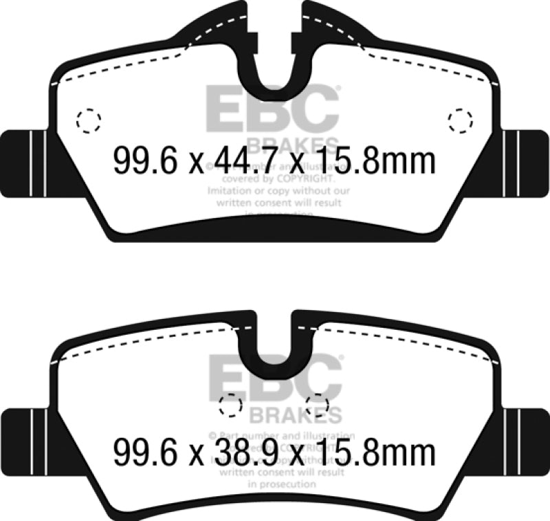 EBC DP22228 14+ fits Mini Hardtop 1.5 Turbo Cooper Greenstuff Rear Brake Pads