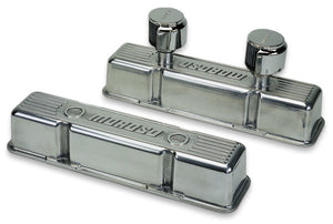 Moroso 68370 fits Chevrolet Small Block Valve Cover - 1 Cover w/2 Breathers - Po