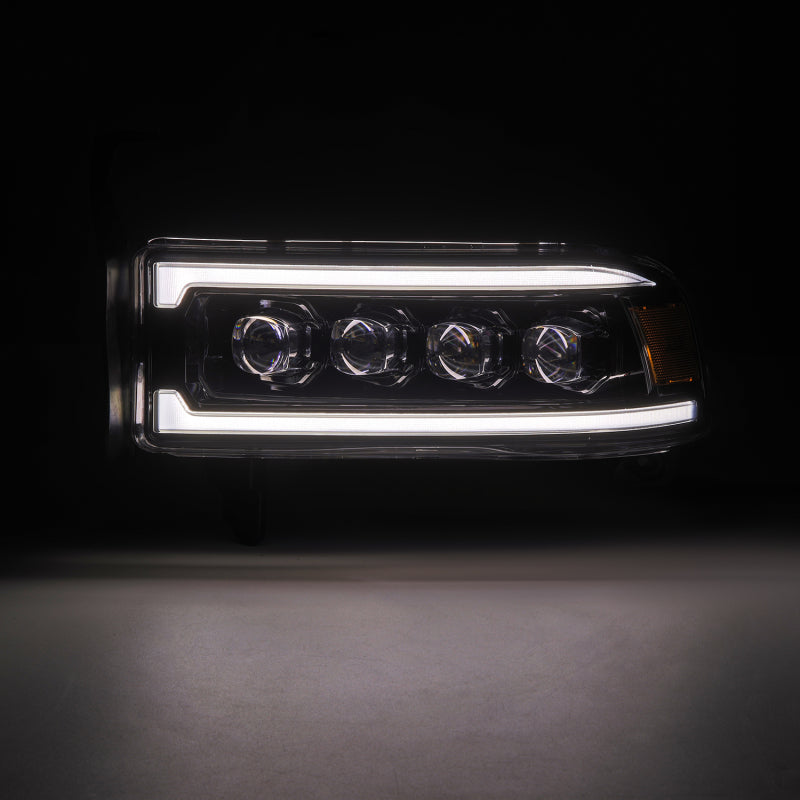 AlphaRex 880352 94-01 fits RAM 1500 NOVA LED Proj Headlights Alpha-Blk w/Activ Light/Seq Signal/SB DRL