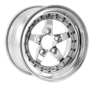 Weld  791P-514276 star 15x14 / 5x4.75 BP / 3.5in. BS Polished Wheel - Non-Beadlo