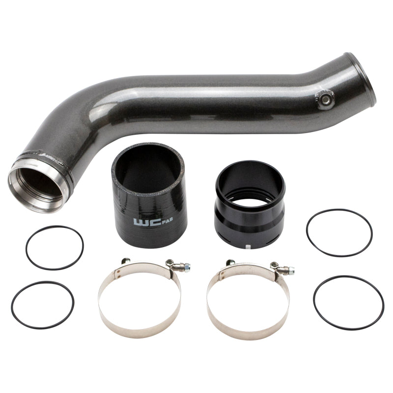 Wehrli WCF100381-CAT 20-25 fits Chevrolet 6.6L L5P Duramax Passenger Side 3.5in Intercooler Pipe - Cat Yellow