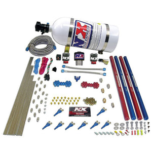 Nitrous Express 91206-10 Pro-Shk/Gas Nitrous Kit (200-600HP) w/Rails and 10lb Bo