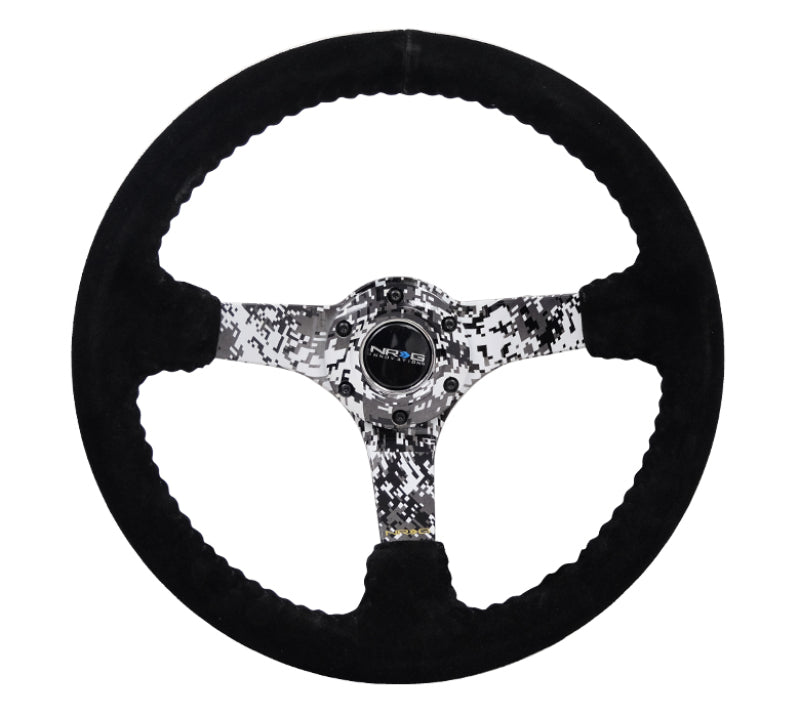 NRG RST-036DC-S RST-036DC-S Reinforced Steering Wheel Blk Suede w/Hydrodipped