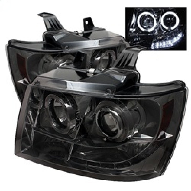 Spyder 5009661 fits Chevy 07-14 Suburban 1500 Projector Headlights LED Halo LED