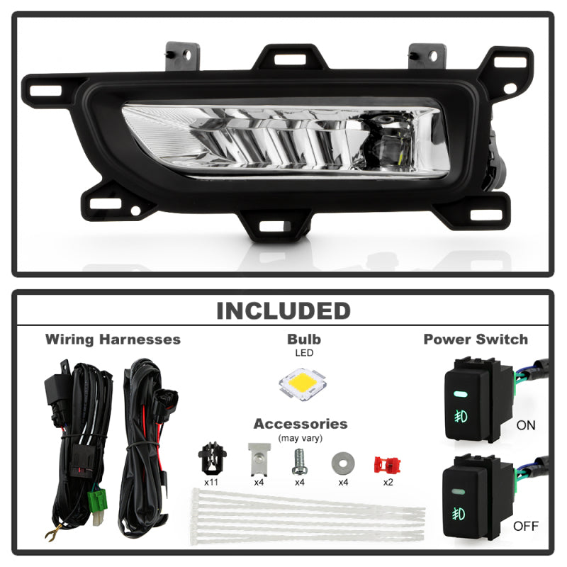 Spyder 9051333 fits Nissan 20-22 Titan OEM Style Fog Lights w/Switch (Bulbs Siz