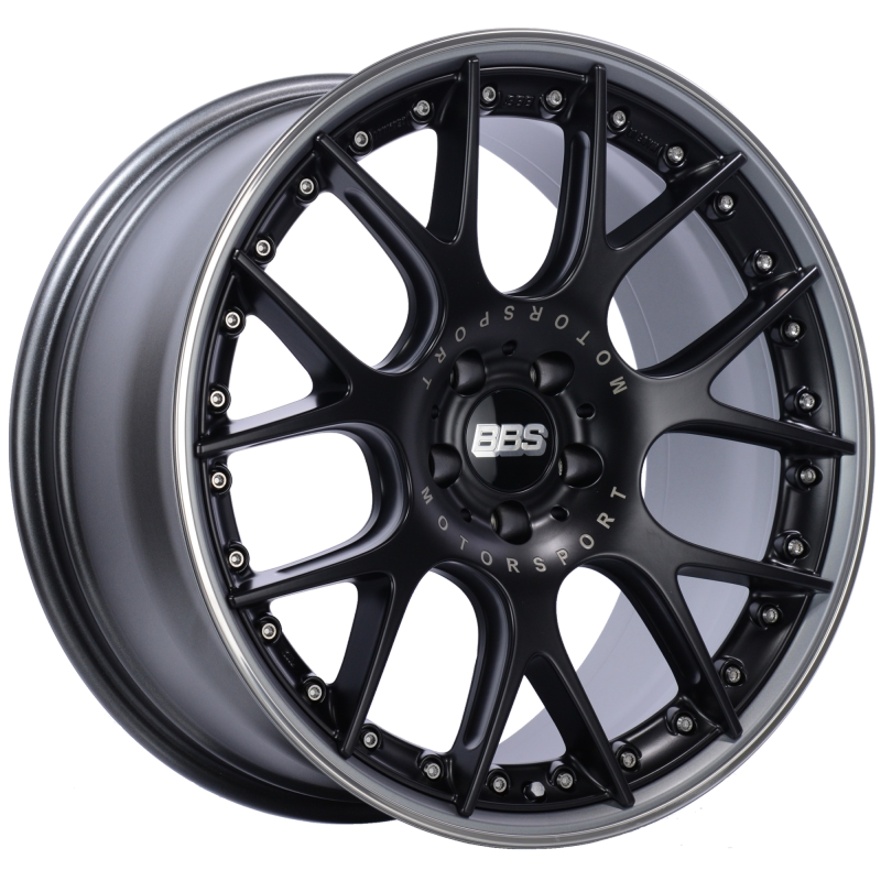 BBS CH654BPPO CH-RII 20x9.5 5x112 ET25 Satin Black Center Platinum Lip SS Rim Prot Wheel -82mm PFS/Clip Req