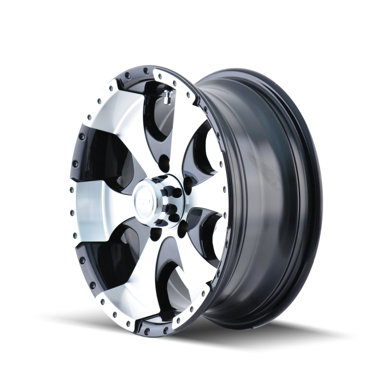 ION Wheels 136-5683BX ION Type 136 15x6 / 6x139.7 BP / 0mm Offset / 108mm Hub Black/Machined Wheel