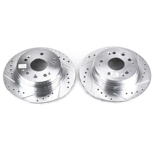 PowerStop fits Acura 01-03 CL Rear Evolution Drilled & Slotted Rotors - Pair