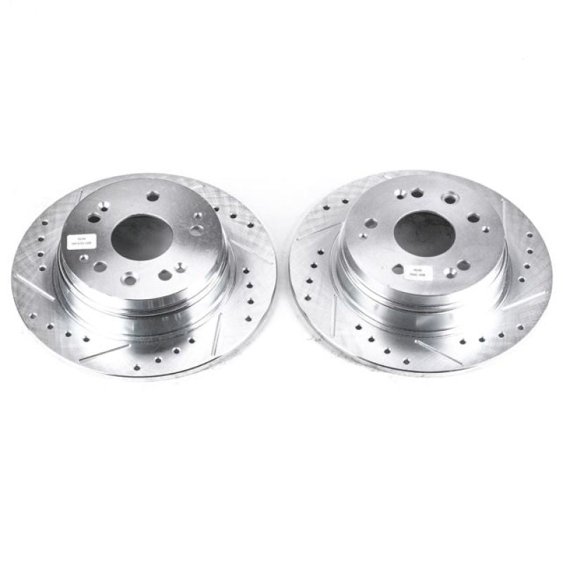 PowerStop fits Acura 01-03 CL Rear Evolution Drilled & Slotted Rotors - Pair