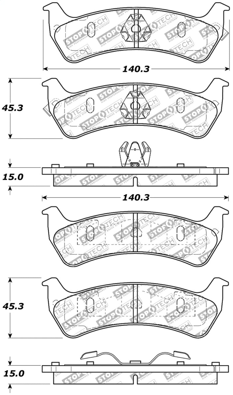 Stoptech 305.0625 Street Select Brake Pads - Front